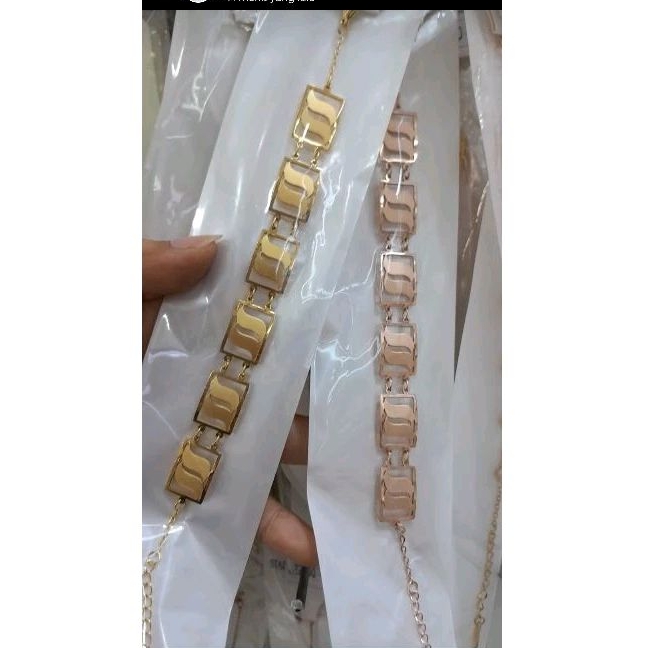 gelang rantai plat titanium