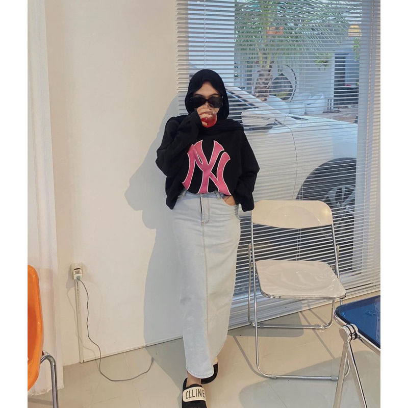 sweater oversize BLACK MAGENTA TERLARIS