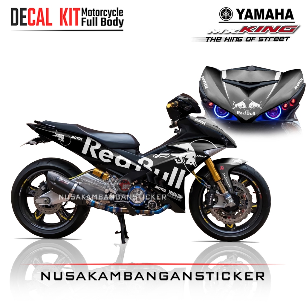 Decal Sticker MX-King 150 Banteng Black Stiker full Body