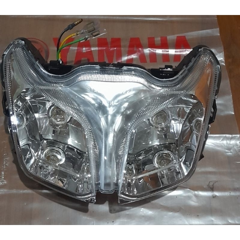 jual refektor atau lampu depan set plus fiting motor yamaha jupiter z 1 barang gres original