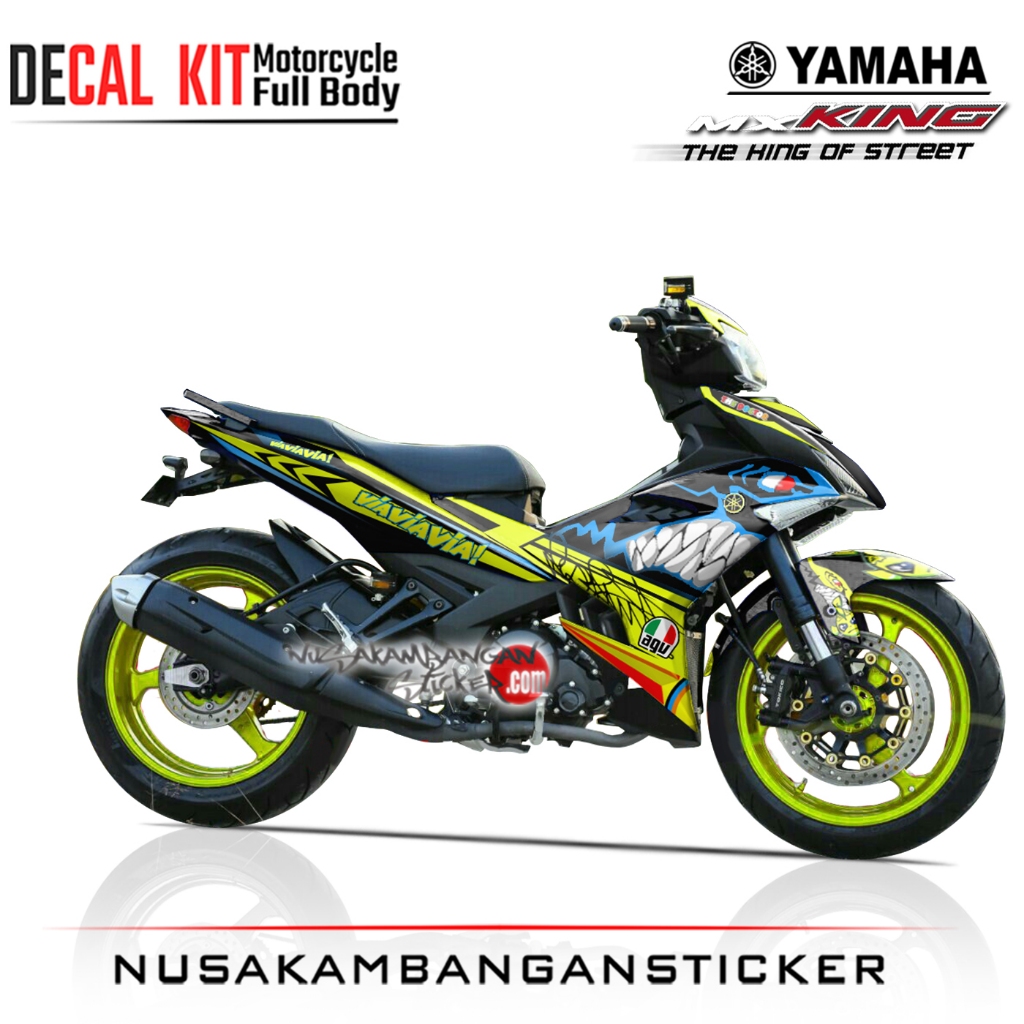 Decal Sticker  MX-King 150 Black Sharks Stiker full Body