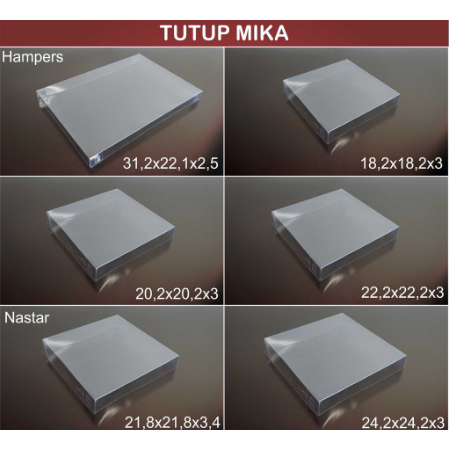Tutup Mika Kotak Box Hantaran Seserahan Parcel Hampers Bisa Custom Ukuran