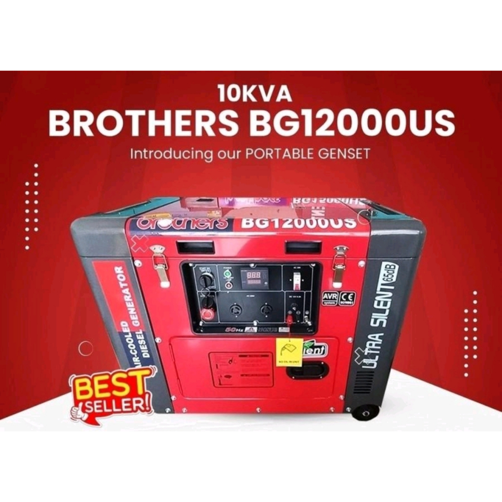 Brothers Silent Portable 10 KVA/ 8 KW Genset