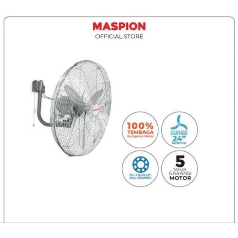 Maspion Power Fan 24 Inch PW-603 W / Kipas Angin Tembok PW603W