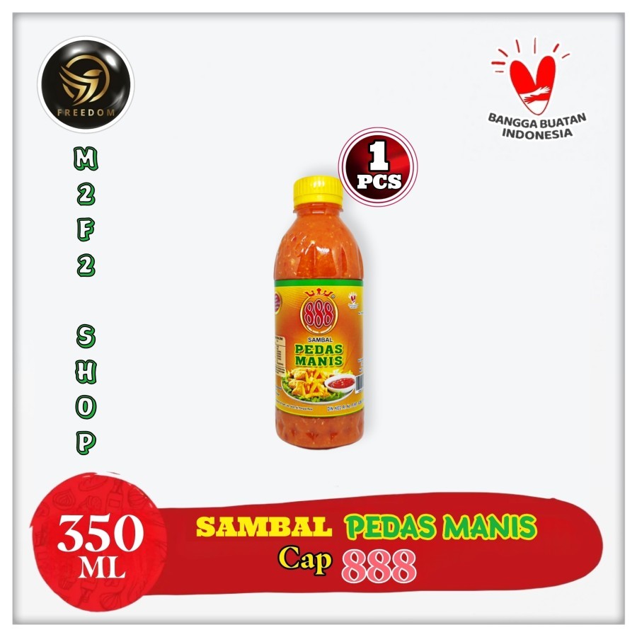 

Sambal Cap 888 Pedas Manis Cabe Rawit Botol Pet - 350 ml (Kemasan Satuan)