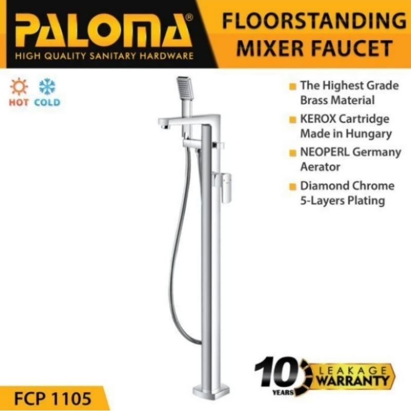 PALOMA FCP 1105 Keran Mixer Bathtub Standing Panas Dingin Kran Air