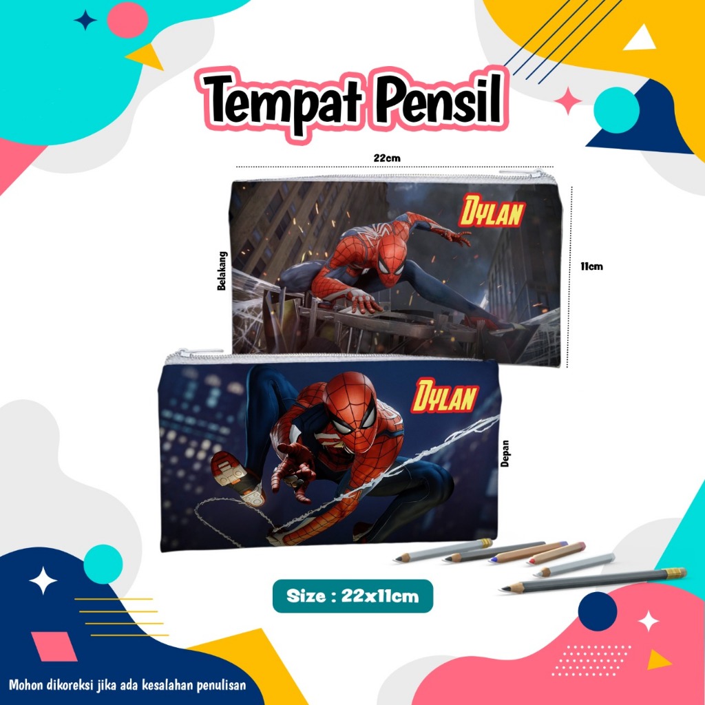 

Tempat pensil custom nama dan foto untuk souvenir dll