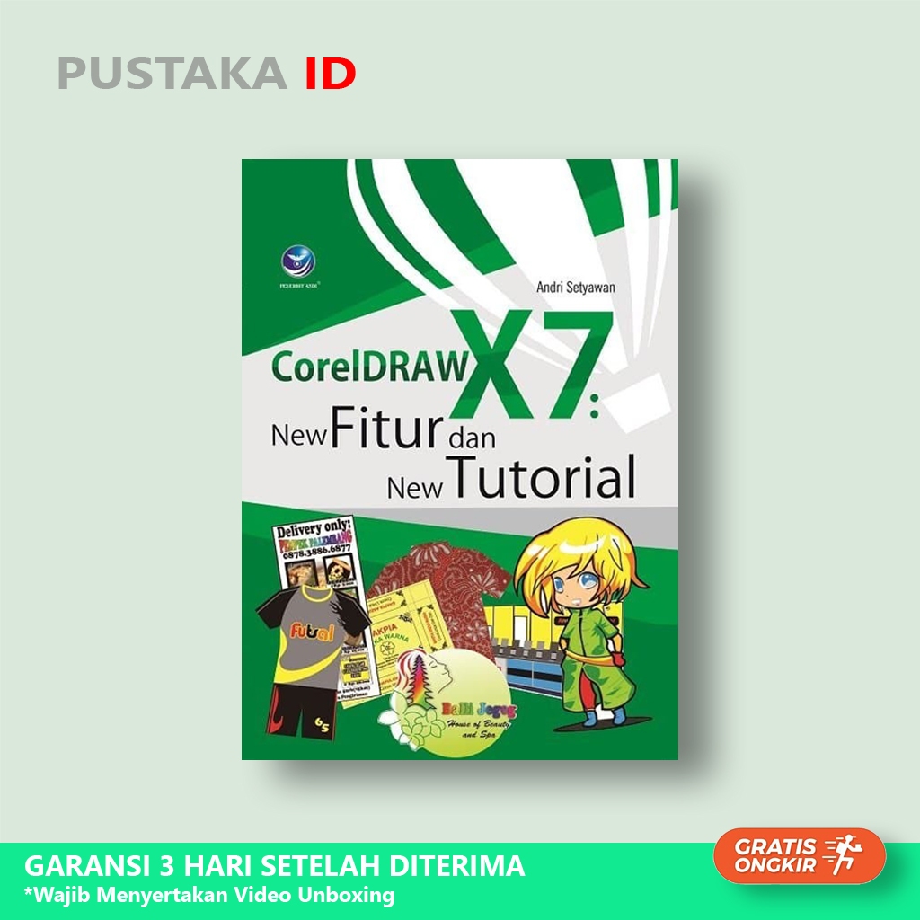 Buku CorelDraw X7 New Fitur dan New Tutorial - Original