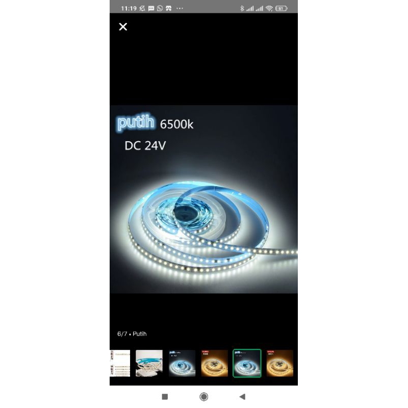 lampu led strip 24v 24 volt 240led 240 led chip 2835 10m 10 meter dc24v dc 24 volt