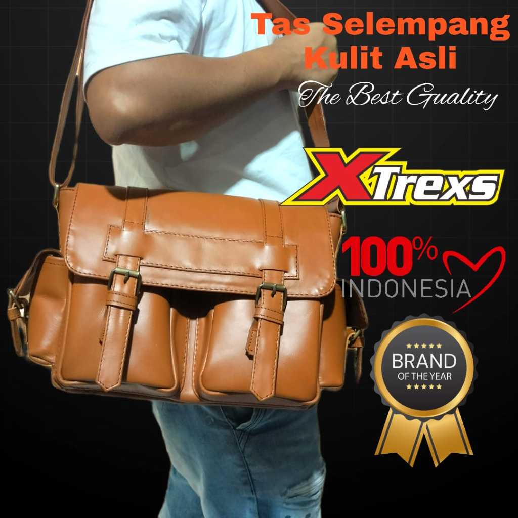 PROMO Tas kulit bahu slempang pria ASLII KULIT SAPI GARUT