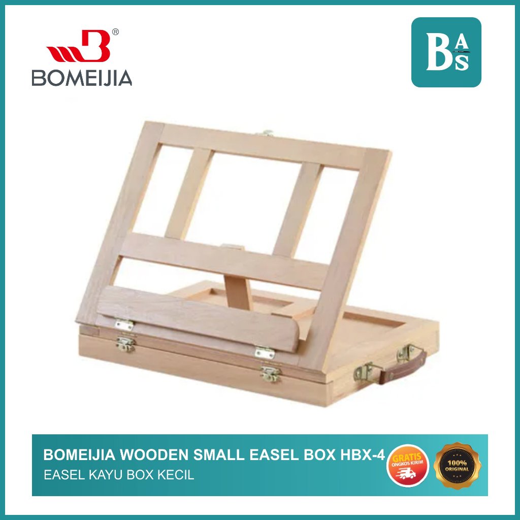 

BOMEIJIA WOODEN SMALL EASEL BOX HBX-4 / Easel Box Kayu