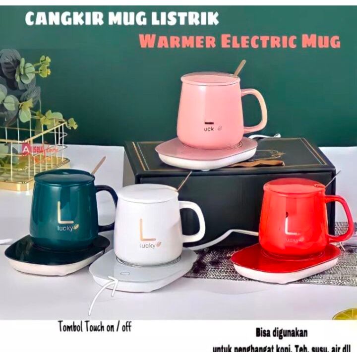 Set Gelas Penghangat Elektrik