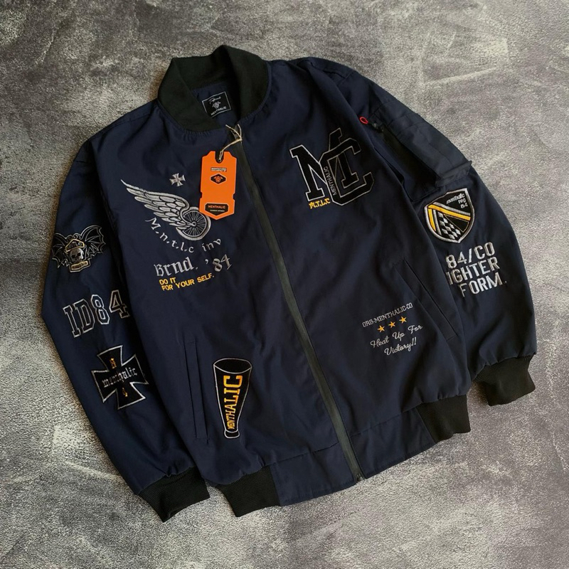 Jaket pria Jaket motor riding jaket bomber varsity