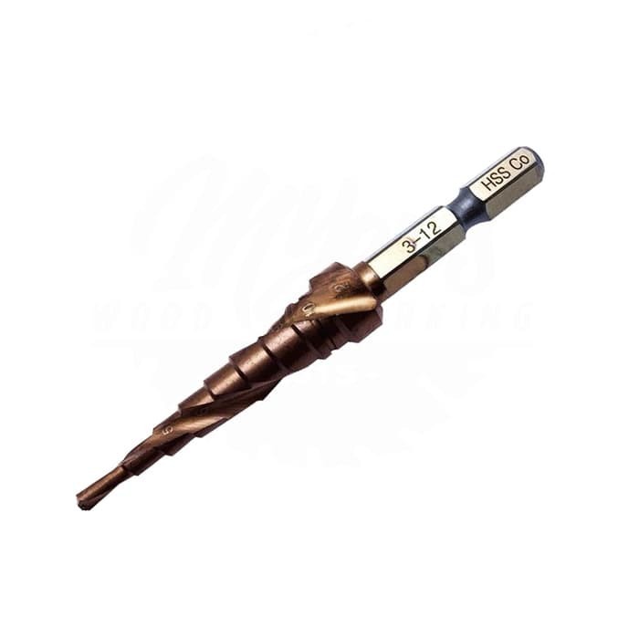 Mata Bor Pagoda Spiral HSS Cobalt M35 Hex Step Drill 3 -12mm