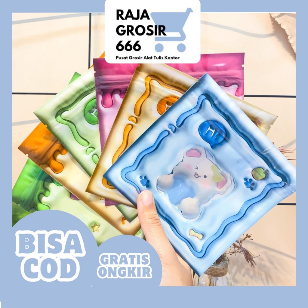 

TEPAK PENSIL ZIPPER KECIL PERSEGI KELINCI KP-1125 plastik ziplock makanan cookies hampers terbaru imut