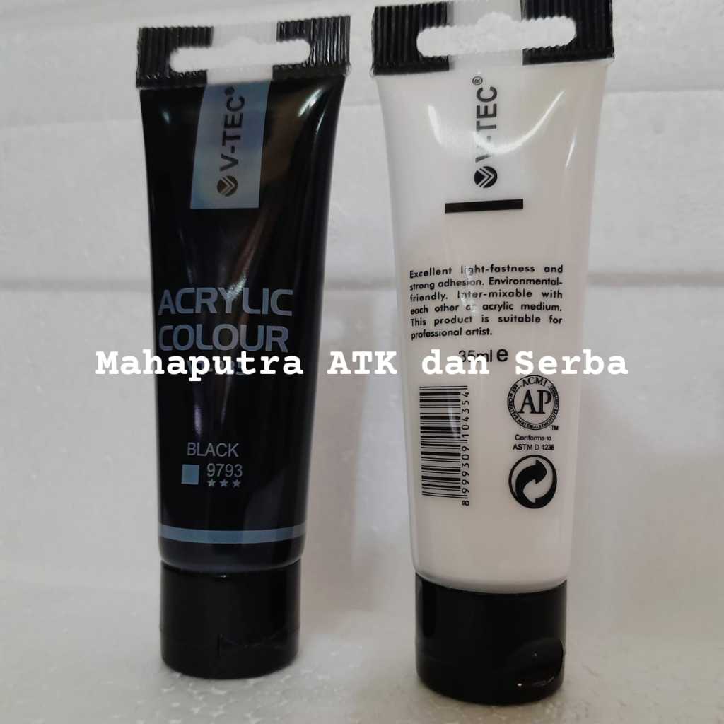 

CAT ACRYLIC 35ML HITAM/ PUTIH V-TECH