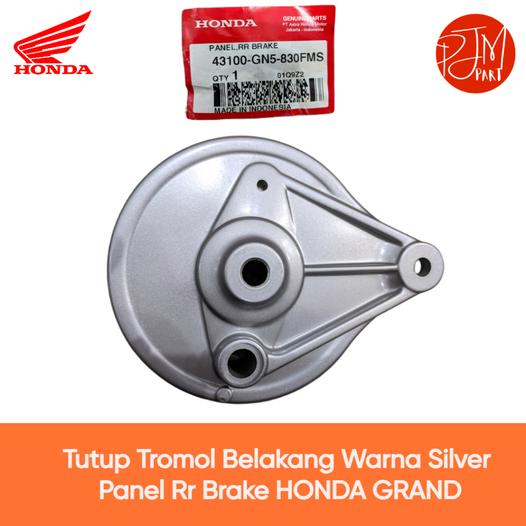 43100-GN5-830FMS Tutup Tromol Belakang Warna Silver Panel Rr Brake HONDA GRAND ORIGINAL