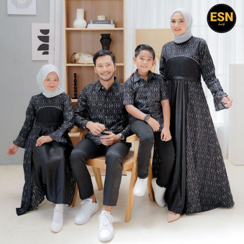 COUPLE GAMIS SARIMBIT KELUARGA BAJU COUPLE LEBARAN 2025 COUPLE SARIMBIT SUAMI ISTRI BAJU SERAGAM LEB