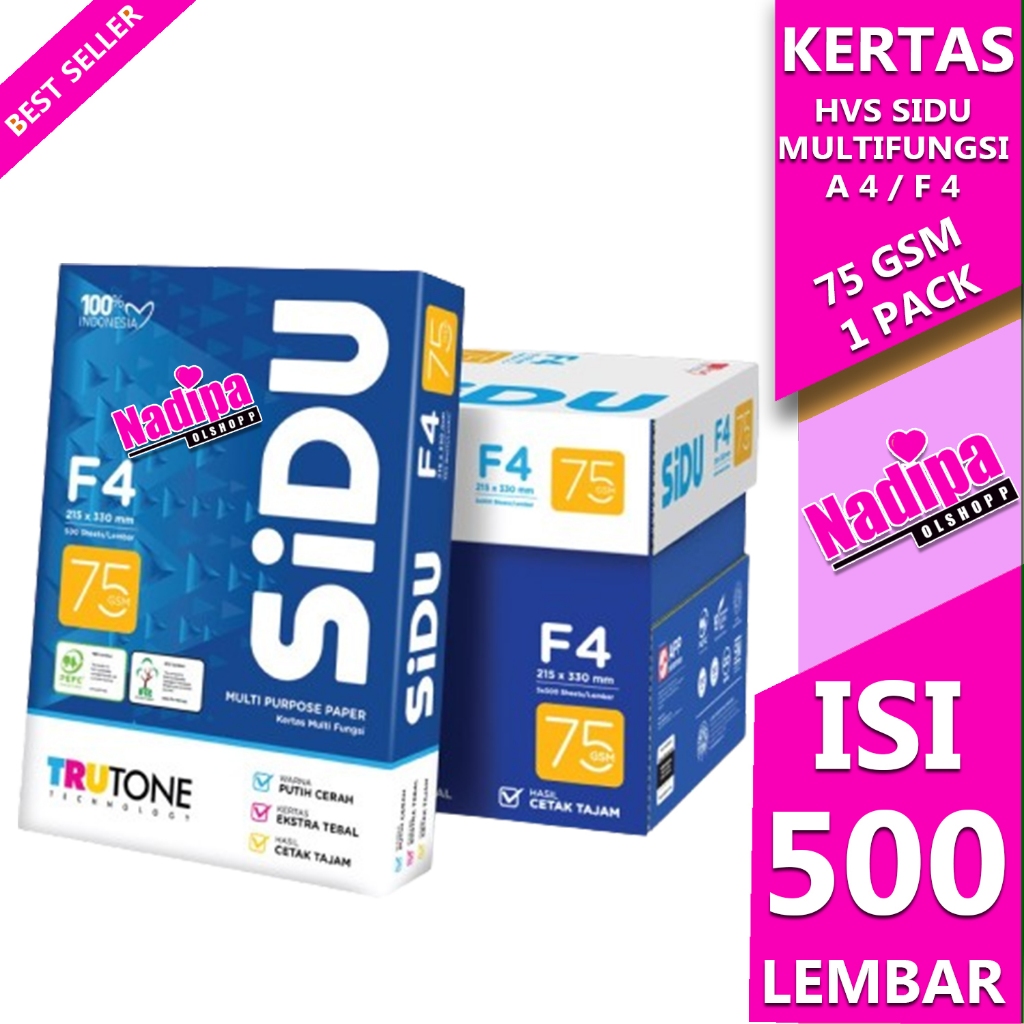 

KERTAS HVS A4/F4 75 GSM ( SIDU ) SINAR DUNIA NADIPA OLSHOPP