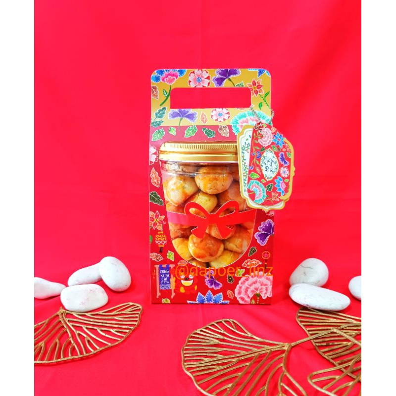 

box imlek mewah toples jar 800ml / box cny /box imlek / kotak kue cny / hampers imlek / hampers cny / kotak hampers kue kering