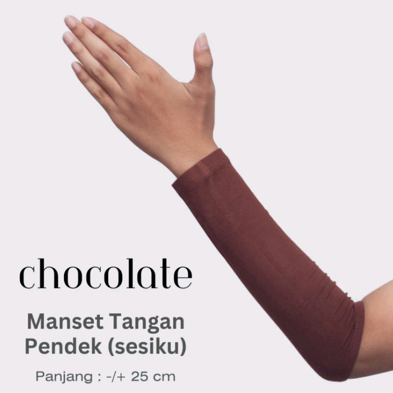 Manset Tangan Wanita Pria Hijab Pendek Siku Premium Muslim Bahan Rayon