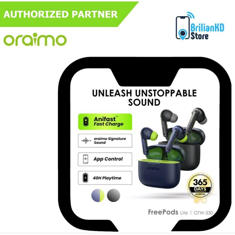 Earphones Oraimo OTW 330 FreePods Lite Headset TWS Bluetooth