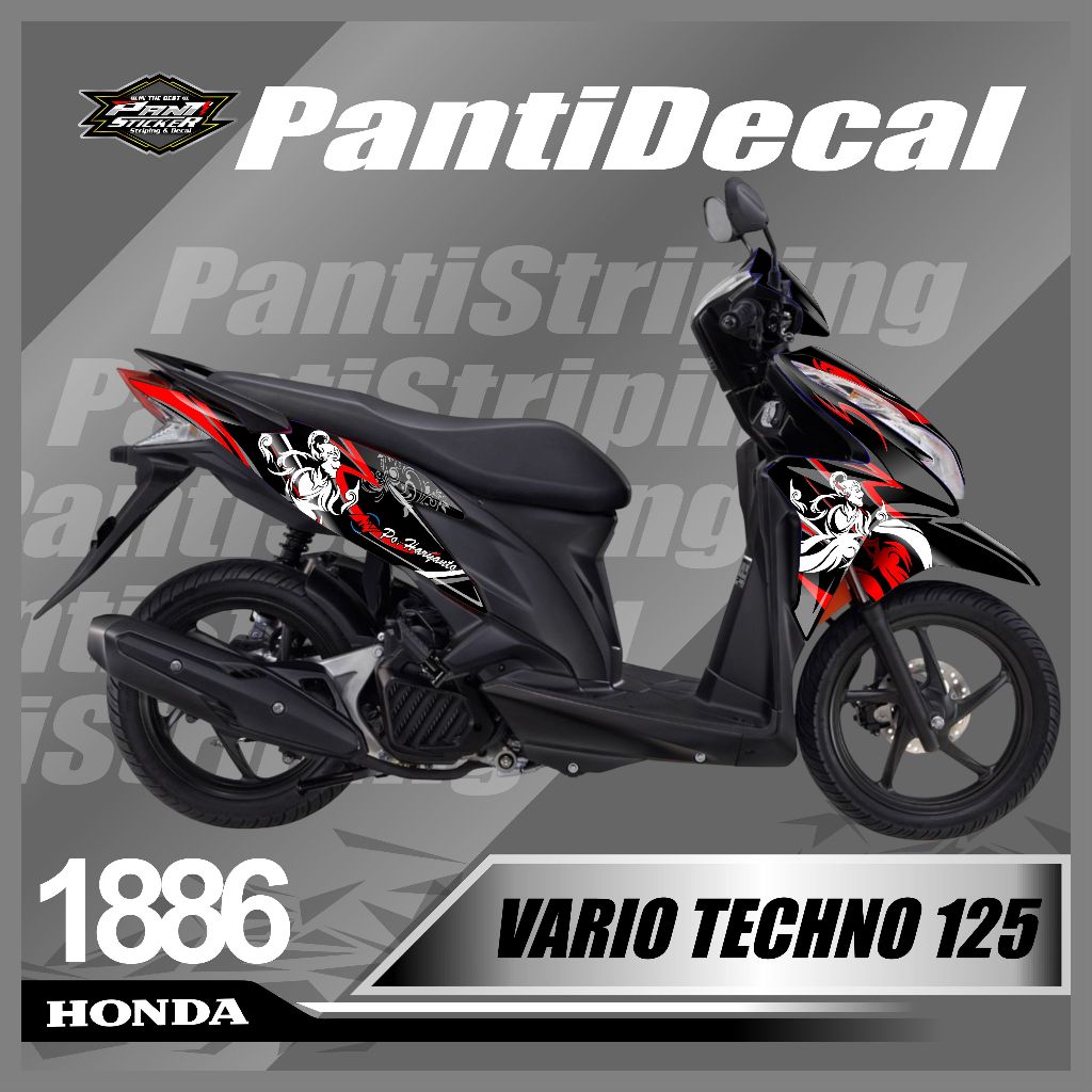Stiker Decal Honda Vario Techno 125 Old Full Body Variasi- Sticker Dekal  Vario 125 Lama Desain Po.H