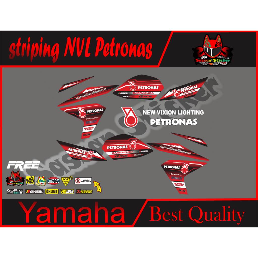 Stiker Variasi Vixion NVL Petronas