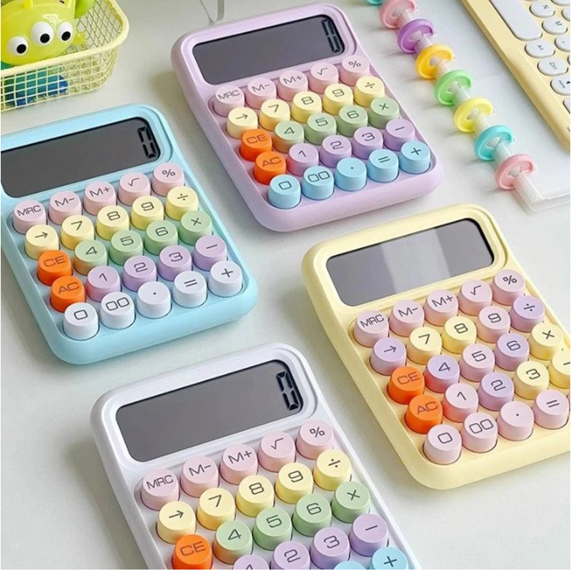 

FREE!! BATERAI Kalkulator 12-digit KINCIZEN KC 817Calculator Kawaii Bulat rainbow Korea kartun warna pastel keyboard Elektronik Desktop matematika pembelajaran finansial dan akuntan sekolah kantor murah unik lucu