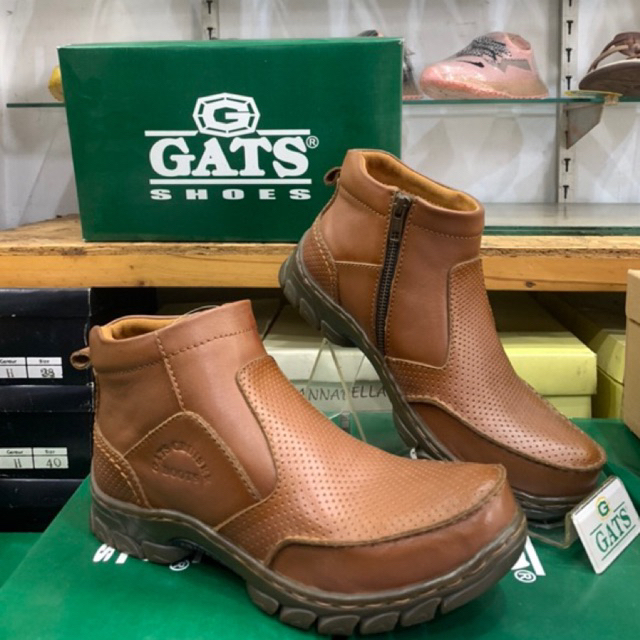 Sepatu Kulit Pria | Sepatu Boot Pria GATS 100% Original