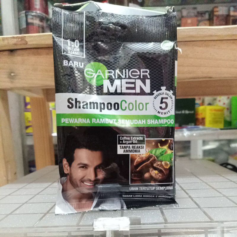 GARNIER MEN SHAMPOO COLOR PEWARNA RAMBUT SEMUDAH SHAMPO