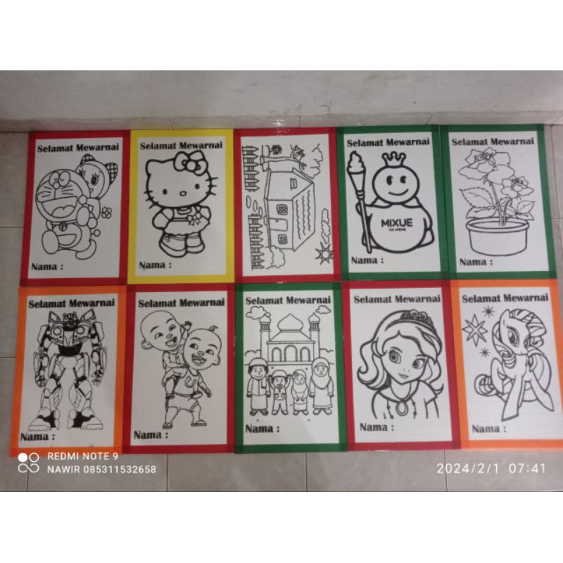 

lukis seterofoam gabus mewarnai