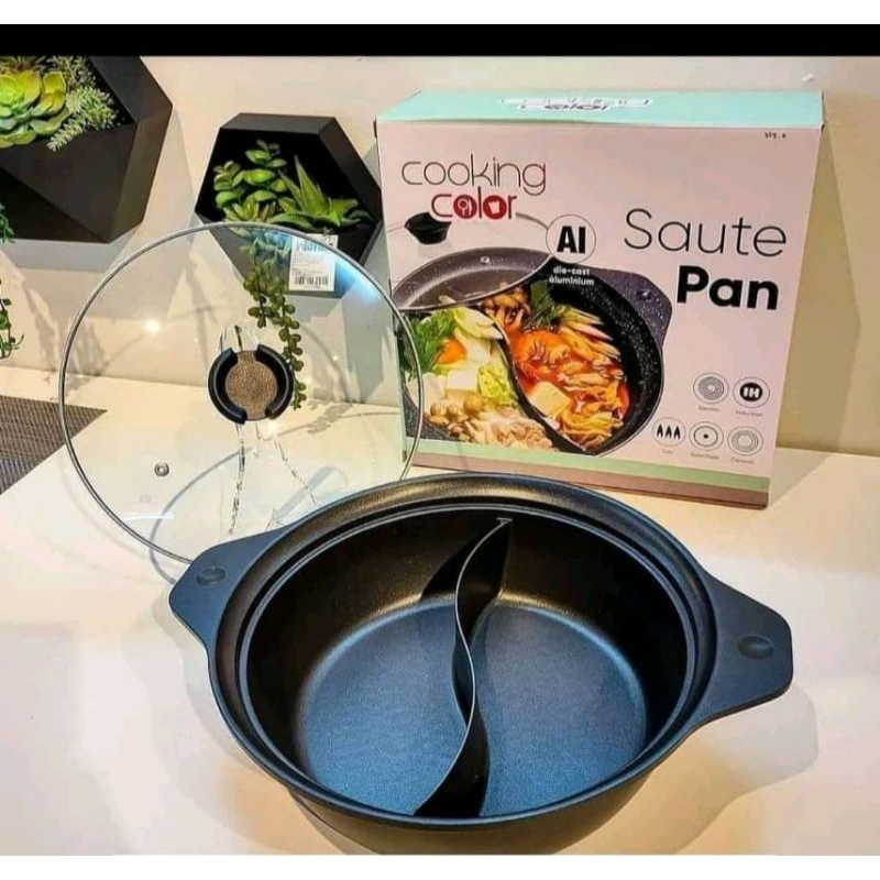 Panci Hotpot Suki Shabu Merk Cooking Color anti bocor dan lengket