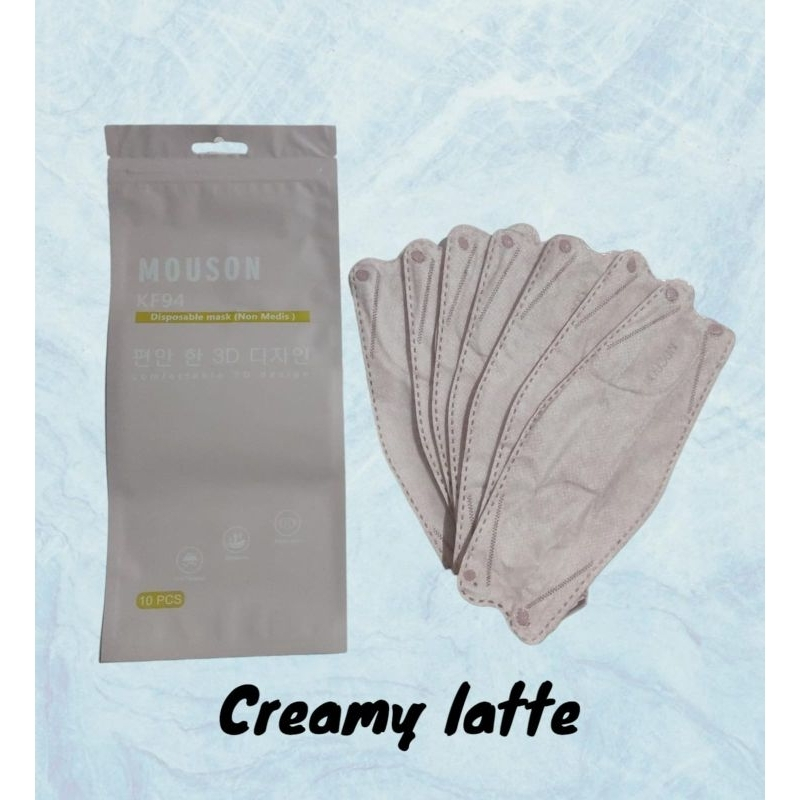 Masker Kf94 Mouson Warna Pink Nude Isi 10 Pcs Earloop