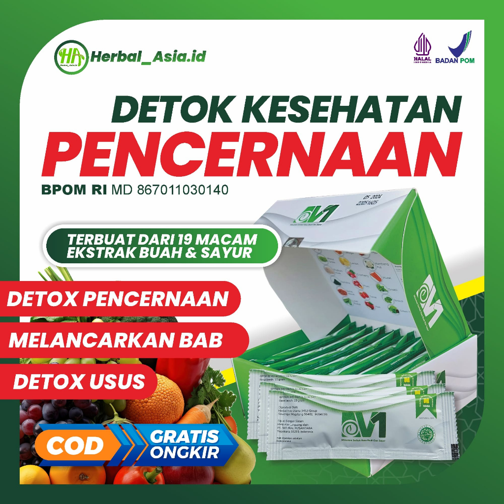 V1 Original Nasa Lancarkan BAB Perut Sembelit Gangguan Pencernaan Obat Diet Detox