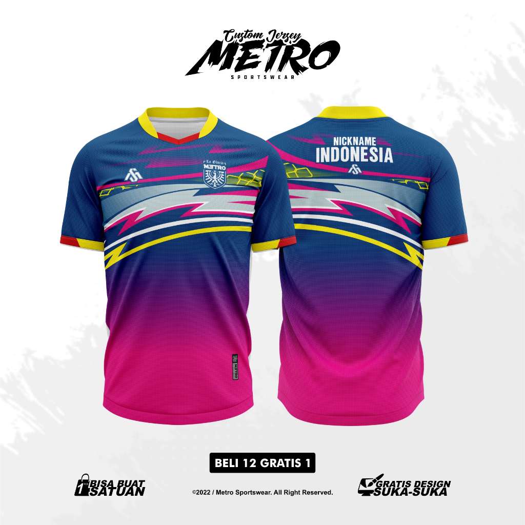 Jersey Badminton Free Design Full Printing