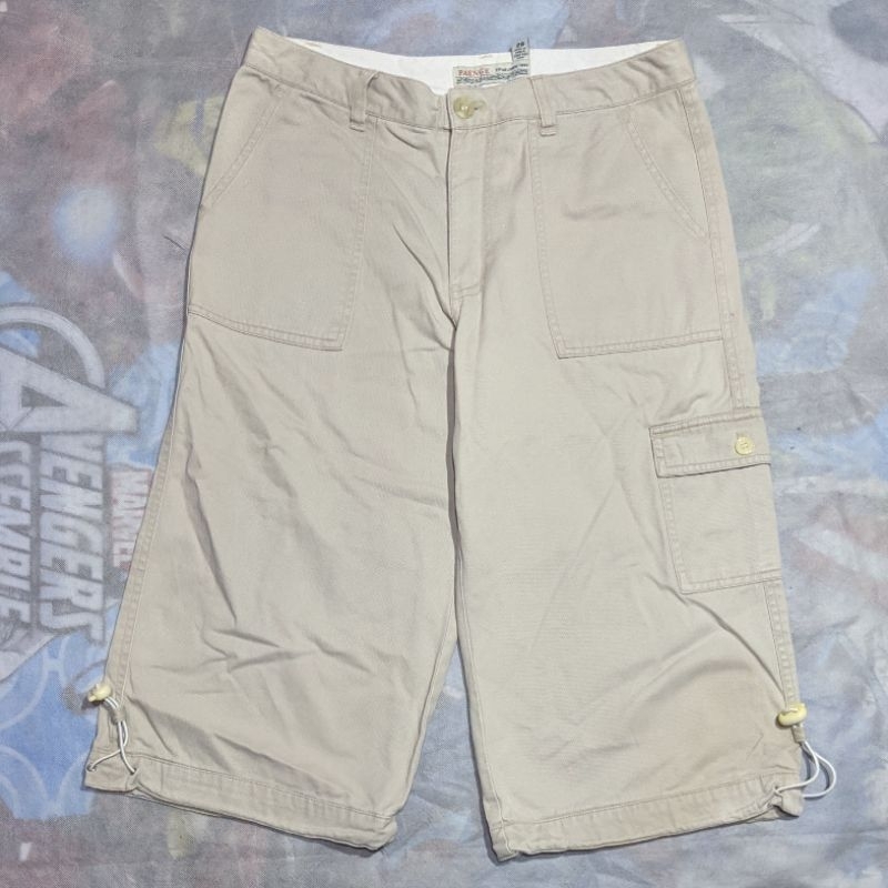 Celana Pendek Shortpants Cargo Fatigue Paenge Cream Original Second Preloved #CC32