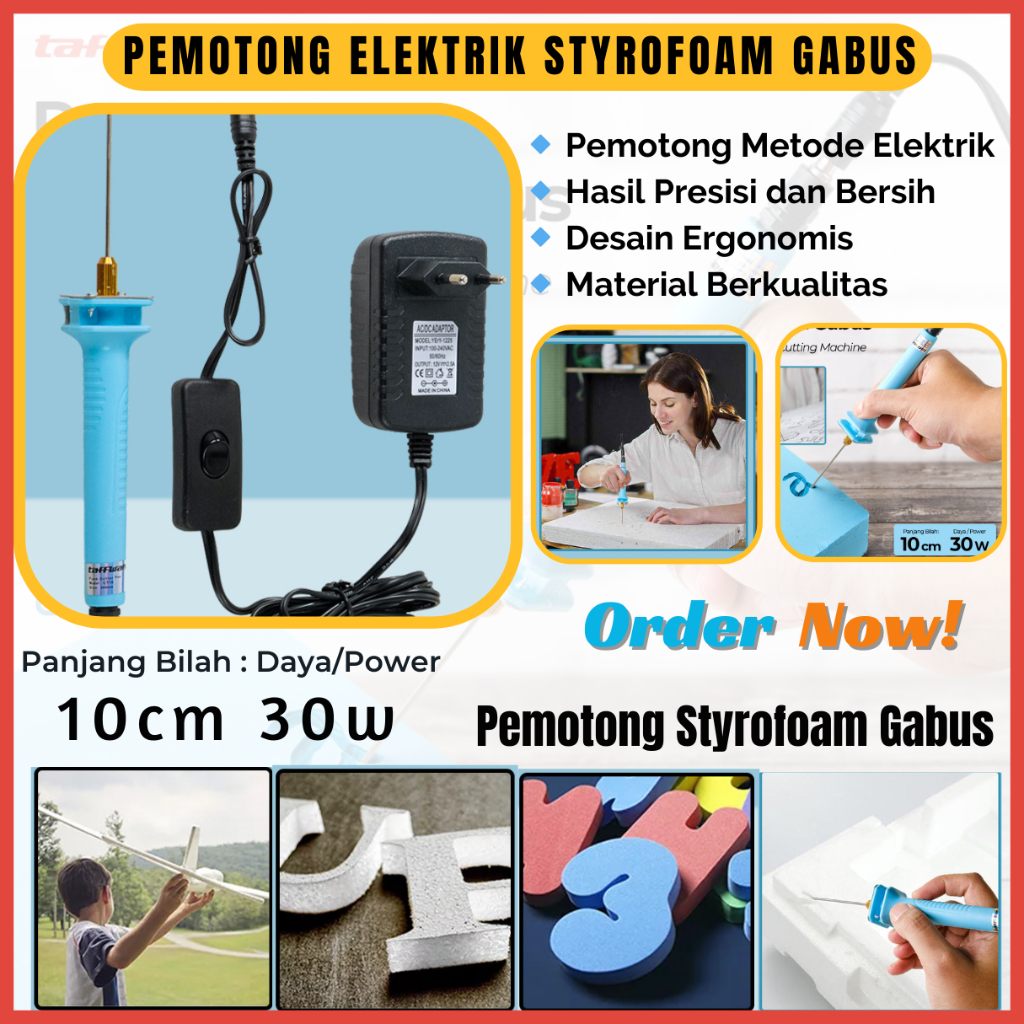 

Pemotong Styrofoam Gabus Polystyrene Cutting Machine 10cm 30W