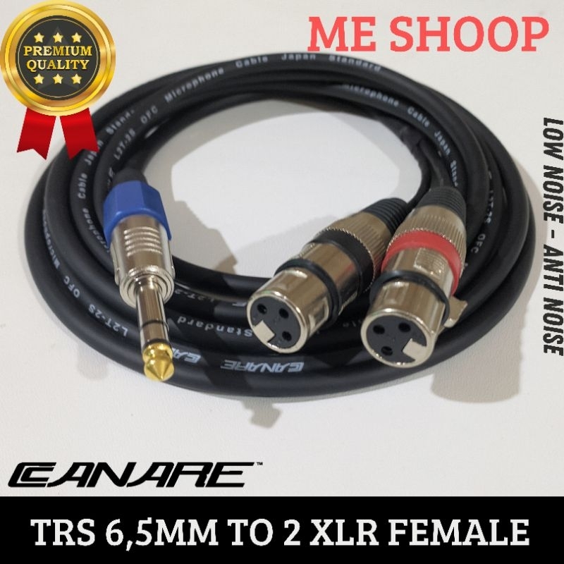 kabel jack akai stereo to 2 xlr female
