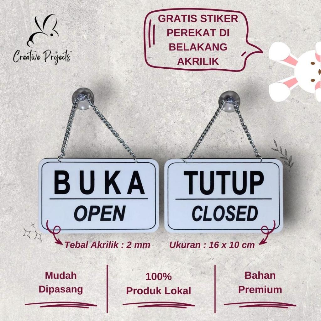 

Sign Akrilik Buka/Open - Tutup/Closed | Sign Acrylic