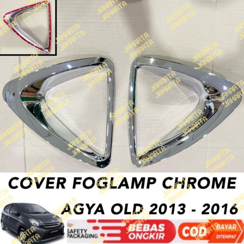 Foglamp Cover Agya 2013 2014 2016 Fog Lamp Platinum Chrome  .