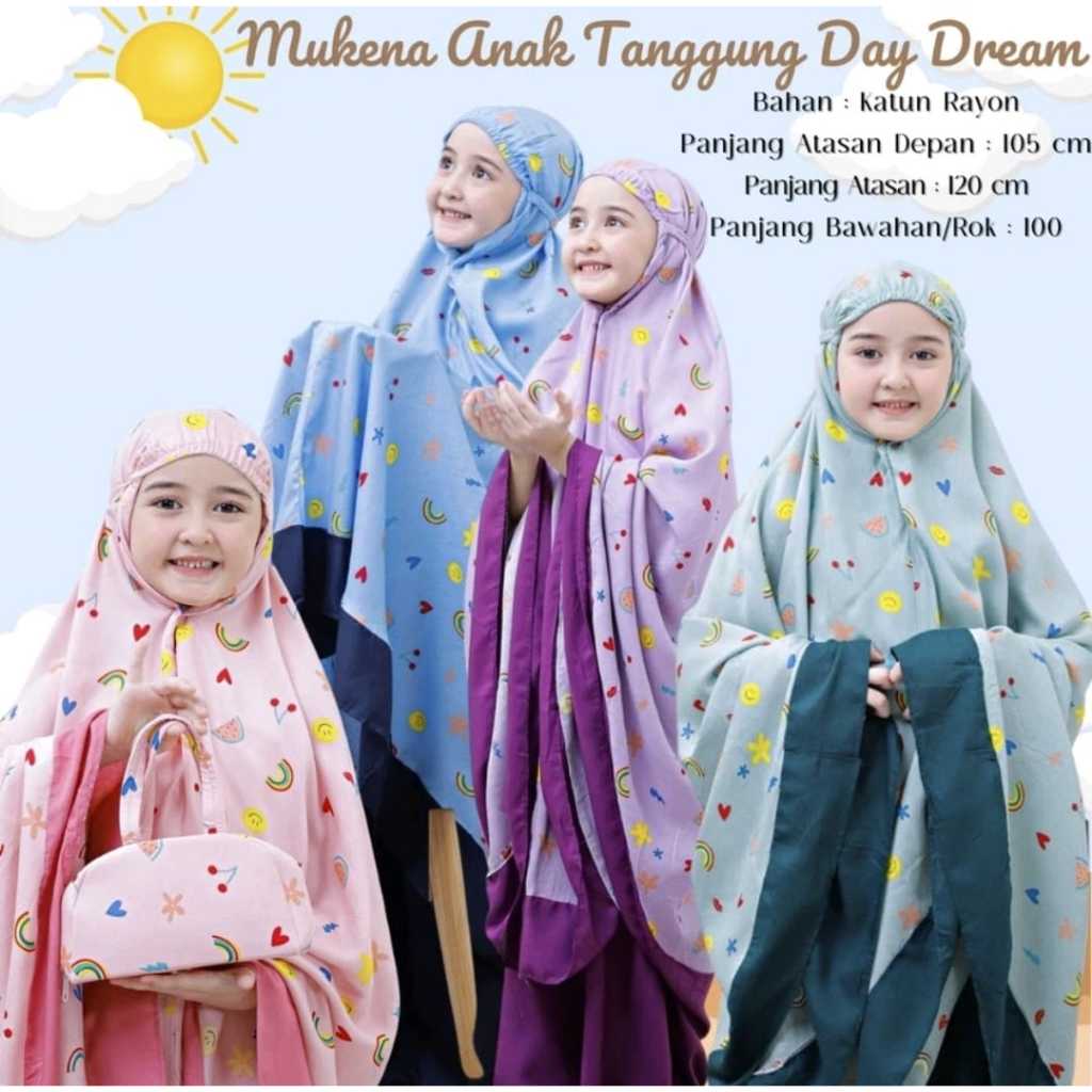 Mukenah Anak Tanggung SD TK Motif Daydream Usia 8-13 Tahun Cantik Terbaru