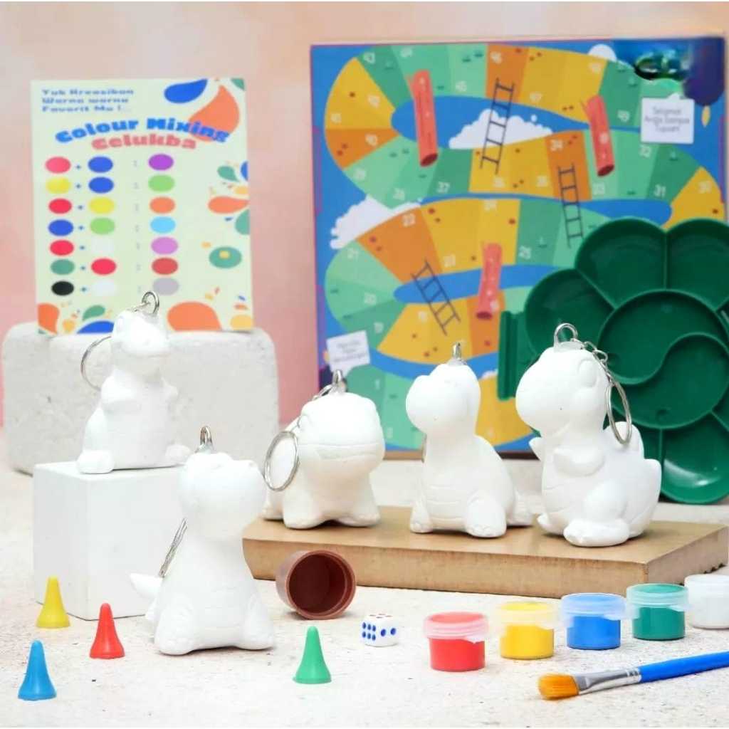 Paket Belajar Melukis Patung - Gypsum Polos 3D Celukba - Mainan Celengan Edukasi Anak