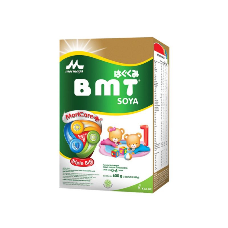 Morinaga BMT Soya 1 Susu Bubuk Formula Bayi 0-6 Bulan 600gr