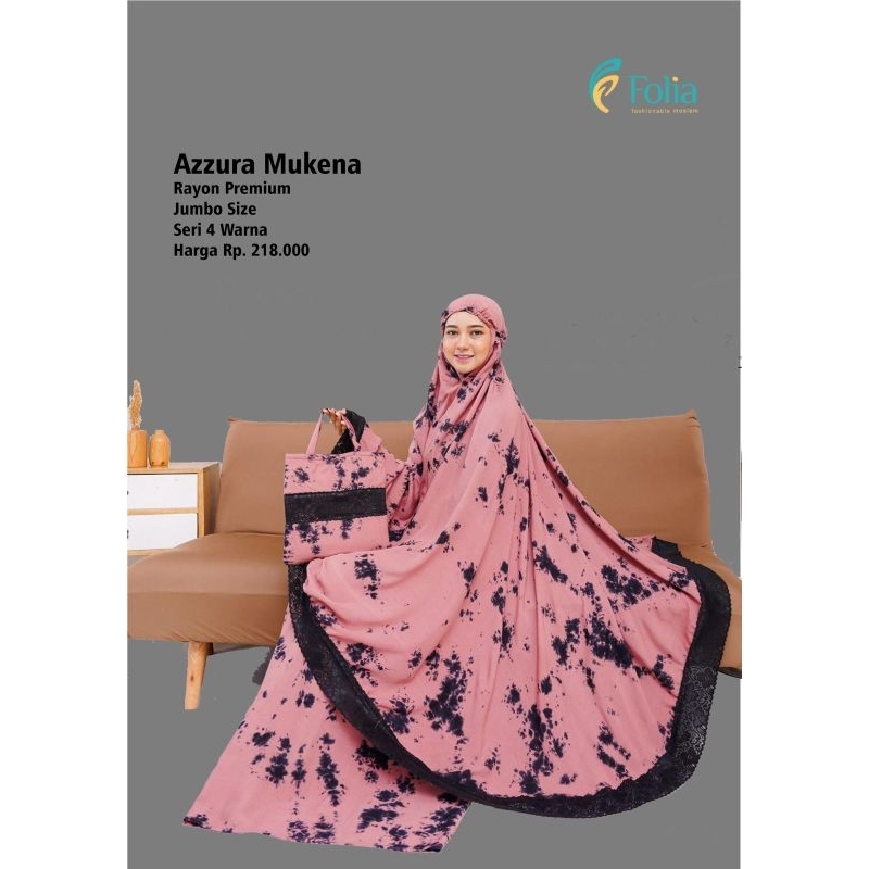 Folia Mukena Azzura - Mukena Motif Abstrak Bahan Rayon Adem Mukena Dewasa Remaja Best Seller