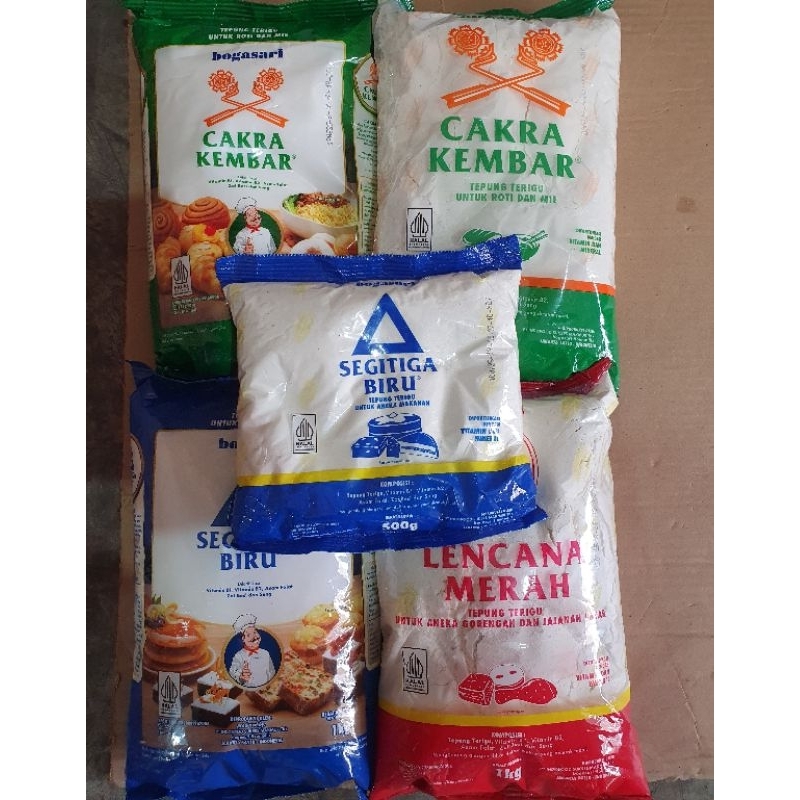 

Tepung segitiga cakra lencana kemasan
