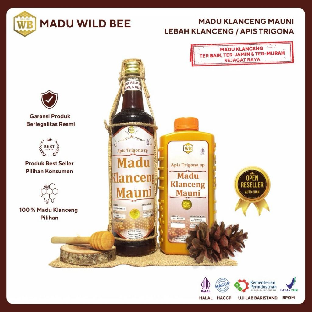 

[ORIGINAL] Madu Klanceng Mauni ~ madu asli & madu murni , Lebah Apis Trigona - kemasan MADU Wild Bee