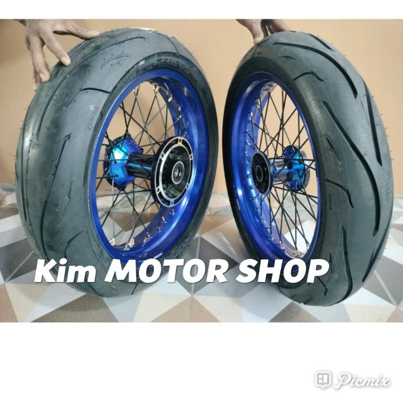 velg Supermoto wr155 Yamaha wr.  300+350-17 Full set ban tromol ori