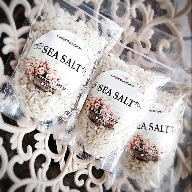 

Unrefined Sea Salt Chrystal 100gr (Kasar Besar).
