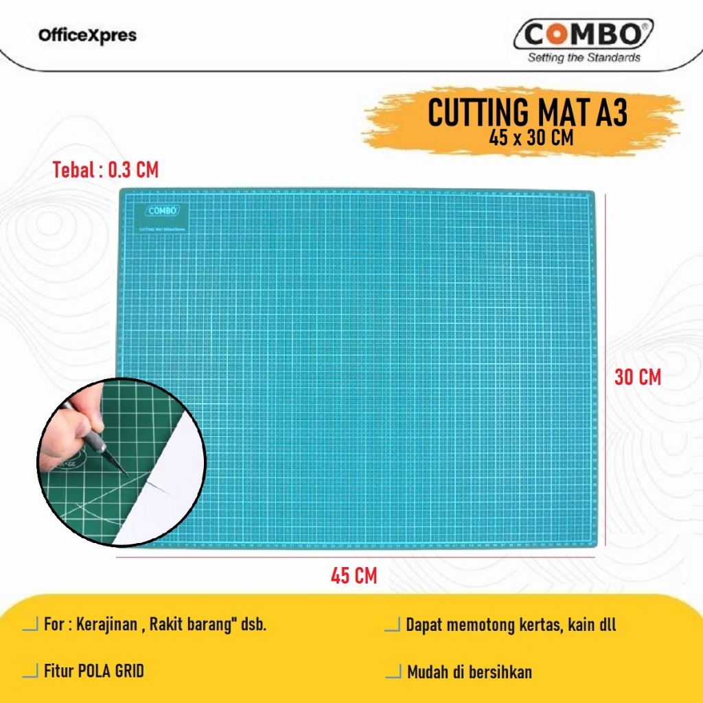 

Alat Pemotong Cutting Mat / Alas Tatakan Potong kertas A3 Combo / Alas Potong / Cutting Mat A3